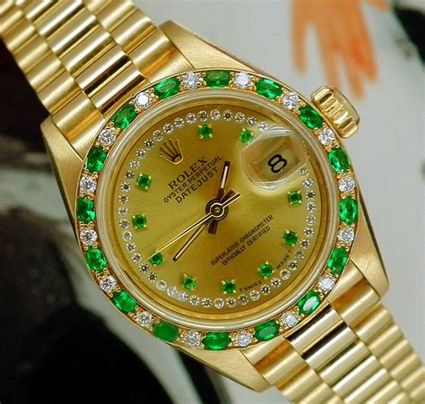 18kt white gold diamond and emerald rolex ladies rolex 1920's|1920s Rolex for sale.